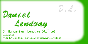 daniel lendvay business card